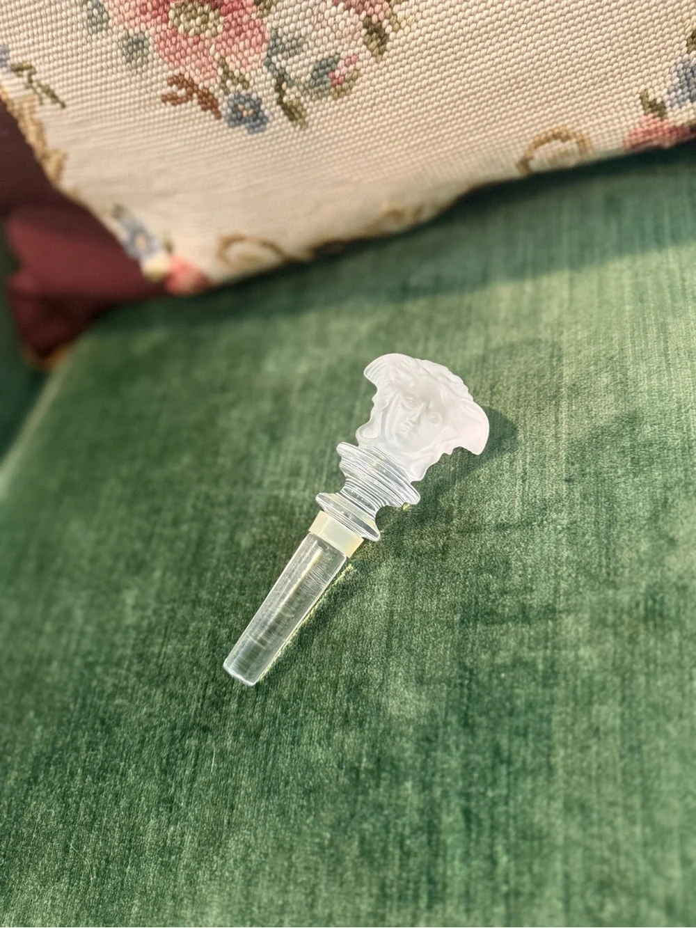 Rosenthal Versace Medusa Lumière Crystal Wine Bottle Stopper